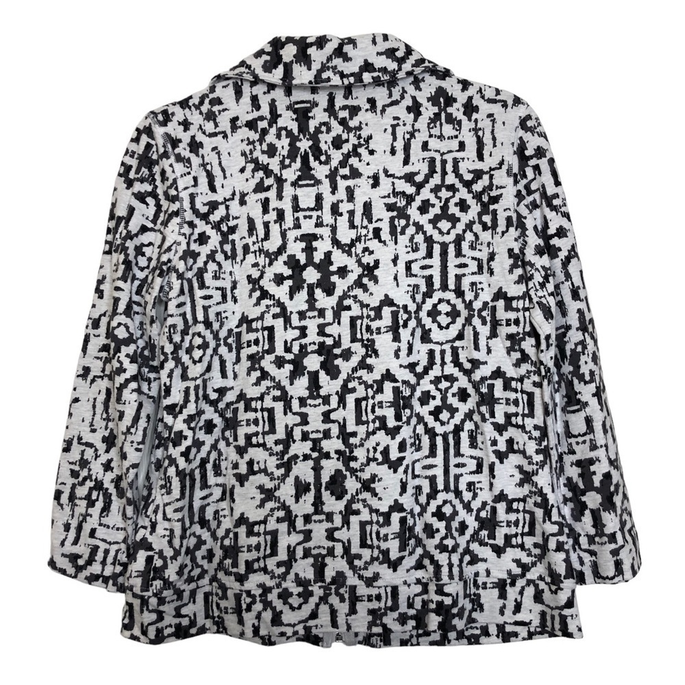 NEW - LAURA ASHLEY - Cotton Blend Gray & Black Full Zip Lightweight Jacket - MP - Picture 2 of 9